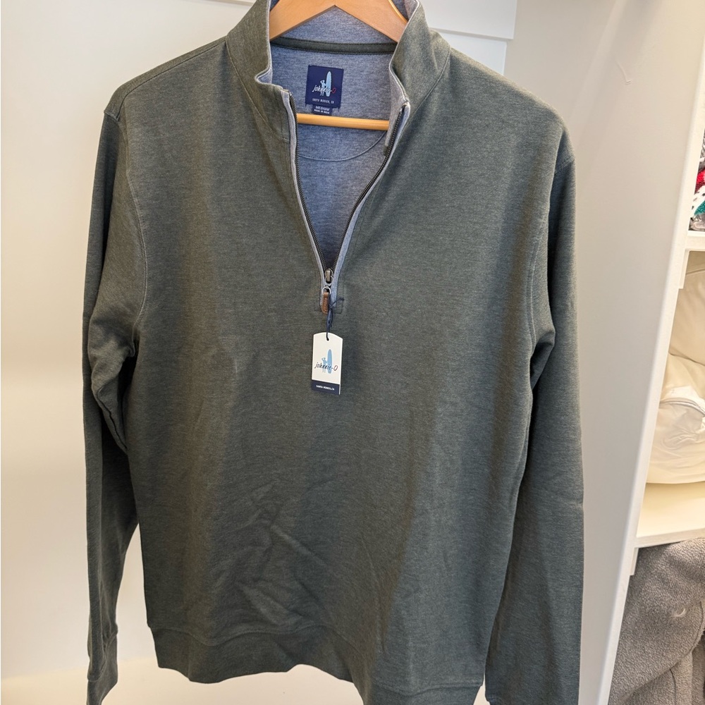 johnnie-O Olive Zip-Up Sweater
